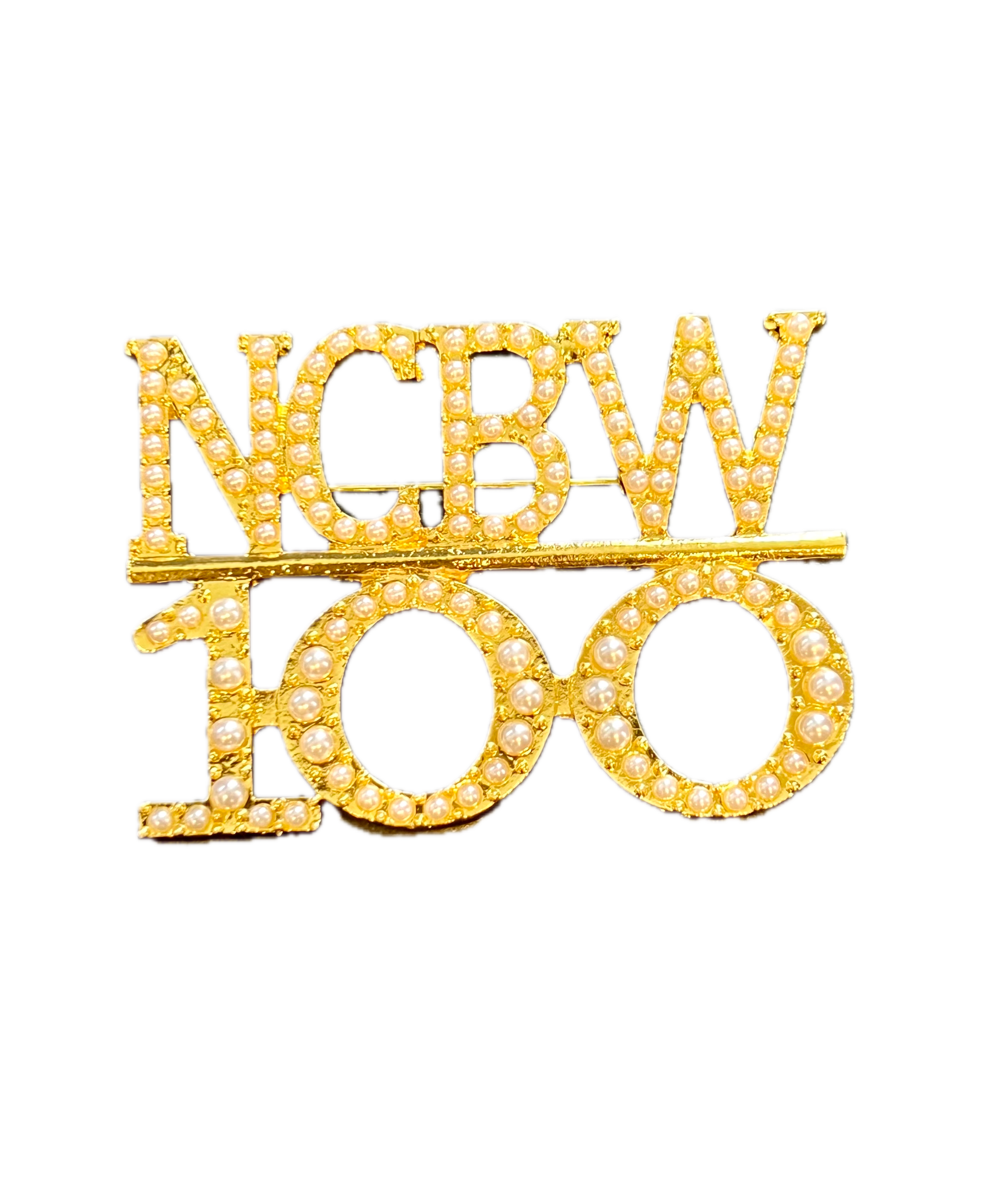 NCBW 100 Gold/Pearl Large Brooch