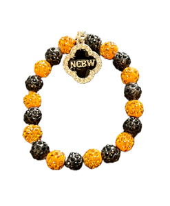 NCBW Bling Bracelet Black/Gold Clover